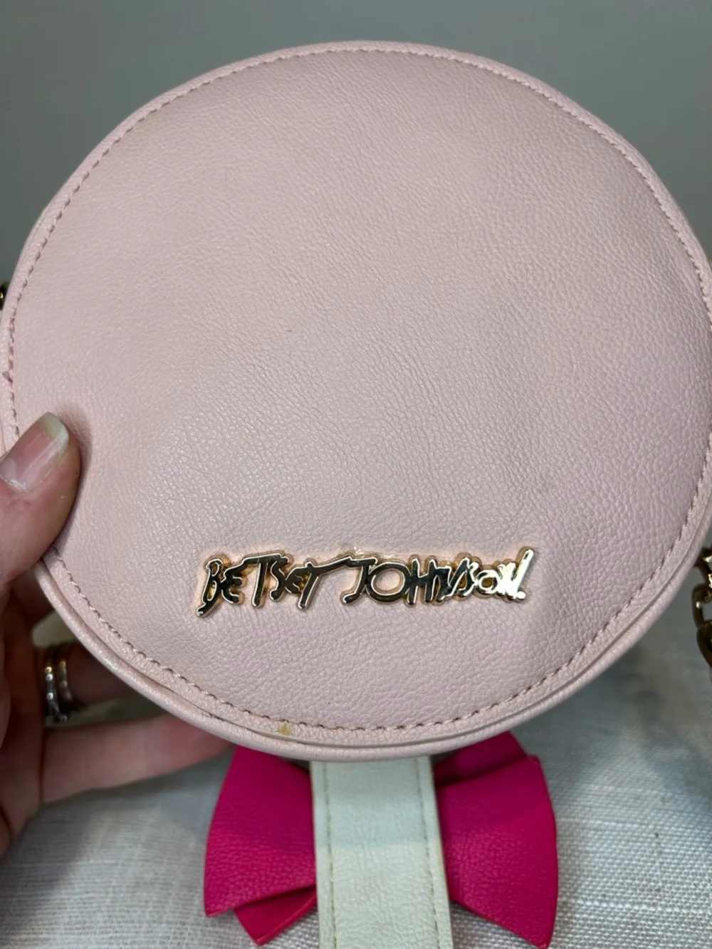 Betsey Johnson Candy Swirl Round Crossbody Bag in Pink & Multi-Color - Picture 3 of 11